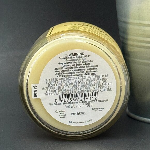 BBW Sugared Lemon Zest White Barn Bath & Body Works Mason Jar Single Wick Candle - Picture 9 of 10